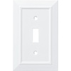 image:imageFranklin Brass Classic Architecture 1Pack Decorative Light Switch Cover Wall Plates Pure White 3Gang Wall Plate Toggle Plate Guards Electrical Outlet Guard W35249PWC1 Count Pack of 1