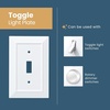 image:imageFranklin Brass Classic Architecture 1Pack Decorative Light Switch Cover Wall Plates Pure White 3Gang Wall Plate Toggle Plate Guards Electrical Outlet Guard W35249PWC3 Count Pack of 1