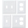 image:imageFranklin Brass Classic Architecture 1Pack Decorative Light Switch Cover Wall Plates Pure White 3Gang Wall Plate Toggle Plate Guards Electrical Outlet Guard W35249PWC1 Count Pack of 1
