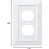 image:imageFranklin Brass Classic Architecture 1Pack Decorative Light Switch Cover Wall Plates Pure White 3Gang Wall Plate Toggle Plate Guards Electrical Outlet Guard W35249PWC1 Count Pack of 1