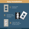 image:imageFranklin Brass Classic Architecture 1Pack Decorative Light Switch Cover Wall Plates Pure White 3Gang Wall Plate Toggle Plate Guards Electrical Outlet Guard W35249PWC3 Count Pack of 1