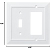 image:imageFranklin Brass Classic Architecture 1Pack Decorative Light Switch Cover Wall Plates Pure White 4Gang Wall Plate Quad Toggle Plate Guards Electrical Outlet Guard W35251PWC1 Count Pack of 1