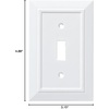 image:imageFranklin Brass Classic Architecture 1Pack Decorative Light Switch Cover Wall Plates Pure White 4Gang Wall Plate Quad Toggle Plate Guards Electrical Outlet Guard W35251PWC1 Count Pack of 1