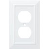 image:imageFranklin Brass Classic Architecture 1Pack Decorative Light Switch Cover Wall Plates Pure White 4Gang Wall Plate Quad Toggle Plate Guards Electrical Outlet Guard W35251PWC1 Count Pack of 1
