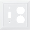 image:imageFranklin Brass Classic Architecture 1Pack Decorative Light Switch Cover Wall Plates Pure White 4Gang Wall Plate Quad Toggle Plate Guards Electrical Outlet Guard W35251PWC1 Count Pack of 1