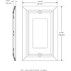 image:imageFranklin Brass Classic Architecture 1Pack Decorative Light Switch Cover Wall Plates Pure White 4Gang Wall Plate Quad Toggle Plate Guards Electrical Outlet Guard W35251PWC1 Count Pack of 1