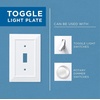 image:imageFranklin Brass Classic Architecture 1Pack Decorative Light Switch Cover Wall Plates Pure White 4Gang Wall Plate Quad Toggle Plate Guards Electrical Outlet Guard W35251PWC1 Count Pack of 1
