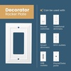 image:imageFranklin Brass Classic Architecture 1Pack Decorative Light Switch Cover Wall Plates Pure White 4Gang Wall Plate Quad Toggle Plate Guards Electrical Outlet Guard W35251PWC1 Count Pack of 1