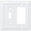 image:imageFranklin Brass Classic Architecture 1Pack Decorative Light Switch Cover Wall Plates Pure White 4Gang Wall Plate Quad Toggle Plate Guards Electrical Outlet Guard W35251PWC1 Count Pack of 1