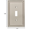 image:imageFranklin Brass Classic Beaded Single Toggle Wall Plate  1Gang  ETL Certified  GFI Outlet  Decorative Switch Cover  Toggle Switch Cover  W35058SNC  Modern Brushed Nickel Finish  1 Pack