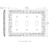 image:imageFranklin Brass Paisley Wall Plate Tumbled Antique Brass Triple Triple Switch Switch Cover 1Pack 64055