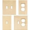image:imageFranklin Brass Wood Square 3Pack Decorative Light Switch Cover Wall Plates Unfinished Wood 1Gang Wall Plate Toggle Plate Guards Electrical Outlet Guard W10393VUNC3 Pack