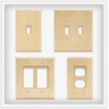 image:imageFranklin Brass Wood Square 3Pack Decorative Light Switch Cover Wall Plates Unfinished Wood 1Gang Wall Plate Toggle Plate Guards Electrical Outlet Guard W10393VUNC3 Pack