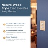 image:imageFranklin Brass Wood Square 3Pack Decorative Light Switch Cover Wall Plates Unfinished Wood 1Gang Wall Plate Toggle Plate Guards Electrical Outlet Guard W10393VUNC3 Pack