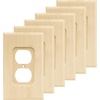 image:imageFranklin Brass Wood Square 3Pack Decorative Light Switch Cover Wall Plates Unfinished Wood 1Gang Wall Plate Toggle Plate Guards Electrical Outlet Guard W10393VUNC6 Pack