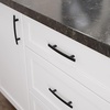 image:imageFranklin Brass 10Pack  Matte Black Cabinet Handles 5116 Inch Hole Center Casual Pulls for Drawers Kitchen Cabinet Door Dressers  Subtle ArchMatte Black