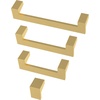 image:imageFranklin Brass 10Pack  Modern Gold Cabinet Knobs for Dressers Drawers Kitchen Cabinet Door Vanity Furniture Closet Knobs 1116 Inch Square  MirroredModern Gold