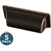 image:imageFranklin Brass 5Pack  Bronze and Copper Cabinet Handles 3 Inch Hole Center Casual Pulls for Drawers Kitchen Cabinet Door Dressers  Bin Pull3 76mm Pack of 3