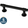image:imageFranklin Brass 5Pack  Champagne Bronze Cabinet Handles 4 Inch Hole Center Casual Pulls for Drawers Kitchen Cabinet Door Dressers  FranciscoMatte Black Antimicrobial
