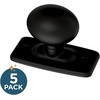 image:imageFranklin Brass 5Pack  Matte Black Cabinet Knobs for Dressers Drawers Kitchen Cabinet Door Vanity Furniture Closet Knobs 114 Inch Round  Iron CraftMatte Black