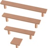 image:imageFranklin Brass 5Pack  Satin Nickel Cabinet Handles 3 Inch Hole Center Modern Pulls for Drawers Kitchen Cabinet Door Dressers  Simple ChamferedBrushed Copper