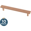 image:imageFranklin Brass 5Pack  Satin Nickel Cabinet Handles 3 Inch Hole Center Modern Pulls for Drawers Kitchen Cabinet Door Dressers  Simple ChamferedBrushed Copper