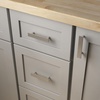 image:imageFranklin Brass 5Pack  Satin Nickel Cabinet Handles 3 Inch Hole Center Modern Pulls for Drawers Kitchen Cabinet Door Dressers  Simple ChamferedBrushed Nickel