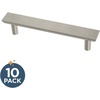 image:imageFranklin Brass 5Pack  Satin Nickel Cabinet Handles 3 Inch Hole Center Modern Pulls for Drawers Kitchen Cabinet Door Dressers  Simple ChamferedBrushed Nickel