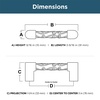image:imageFranklin Brass Crystal Lace 5Pack Cabinet Handles 3 Hole Center Satin Nickel and Clear Kitchen Drawer Pulls Dresser Furniture Hardware P16310K116B3 76mm