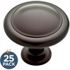 image:imageFranklin Brass Round Ringed 25Pack Cabinet Knob Dark Oil Rubbed Bronze 114 in 32 mm Dresser Drawer Pulls P35597KOB3B1Deep Bronze