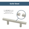 image:imageFranklin Brass Solid Bar 5Pack Cabinet Handles 334 Hole Center Modern Pulls  Stainless Steel Hardware Kitchen Door Drawers Dressers Furniture BAR096ZSSAB
