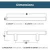 image:imageFranklin Brass Solid Bar 5Pack Cabinet Handles 334 Hole Center Modern Pulls  Stainless Steel Hardware Kitchen Door Drawers Dressers Furniture BAR096ZSSAB