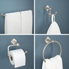 image:imageFranklin Brass Gainesville 4Piece Bathroom Set Satin Gold 18  6 Towel Rack Toilet Paper Holder Hand Towel Holder Hook  4Piece Bath Hardware Accessories Set GNV64SGSatin Nickel