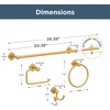 image:imageFranklin Brass Gainesville 4Piece Bathroom Set Satin Gold 18  6 Towel Rack Toilet Paper Holder Hand Towel Holder Hook  4Piece Bath Hardware Accessories Set GNV64SGSatin Gold