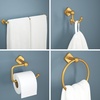 image:imageFranklin Brass Gainesville 4Piece Bathroom Set Satin Gold 18  6 Towel Rack Toilet Paper Holder Hand Towel Holder Hook  4Piece Bath Hardware Accessories Set GNV64SGSatin Gold