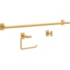 image:imageFranklin Brass Hartwell 1Pack 18 Towel Rack w 6 Extender for Bathroom Satin Gold Towel Bar for Bathroom Wall Mounted Towel Holder Rod HRT26SGSatin Gold