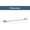 image:imageFranklin Brass Kildare 1Pack 18 Towel Rack w 6 Extender for Bathroom Satin Gold Towel Bar for Bathroom Wall Mounted Towel Holder Rod KLD26SGSatin Nickel