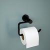 image:imageFranklin Brass Kildare 1Pack Toilet Paper Holder Euro Single Post Tissue Roll Wall Mount TP Storage Satin Gold Bathroom Decor Accessories KLD50SGMatte Black