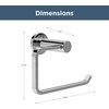 image:imageFranklin Brass Kildare 1Pack Toilet Paper Holder Euro Single Post Tissue Roll Wall Mount TP Storage Satin Gold Bathroom Decor Accessories KLD50SGPolished Chrome