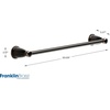 image:imageFranklin Brass Kinla 1Pack 18 Towel Rack for Bathroom Polished Chrome Towel Bar for Bathroom Wall Kitchen Towel Holder Rod Wall Mounted Bathroom Accessories KIN18PC1Oil Rubbed Bronze