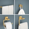 image:imageFranklin Brass Nash 4Piece Bathroom Set Matte Black 18 Towel Bar Rack w 6 Extender Toilet Paper Holder Hand Towel Holder Hook  Bathroom Accessory Set Towel Holder Hardware NASH64MBSatin Gold