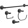 image:imageFranklin Brass Voisin 1Pack 24 Towel Rack for Bathroom Satin Nickel Towel Bar for Bathroom Wall Towel Holder Rod Wall Mounted Bathroom Accessories VOI24SNMatte Black
