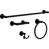image:imageFranklin Brass Woodruff 1Pack 18 Towel Rack w 6 Extender for Bathroom Matte Black Towel Bar for Bathroom Wall Mounted Towel Holder Rod WDRF26MBMatte Black