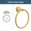 image:imageFranklin Brass Woodruff 1Pack Hand Towel Holder Satin Nickel Towel Racks for Bathroom Wall Round Towel Ring Holder for Bath Towel Hanger for Kitchen Bathroom Accessories WDRF46SNSatin Gold