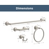 image:imageFranklin Brass Woodruff 4Piece Bathroom Set Matte Black 18  6 Towel Rack Toilet Paper Holder Hand Towel Holder Hook  4Piece Bath Hardware Accessories Set WDRF64MBSatin Nickel