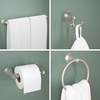 image:imageFranklin Brass Woodruff 4Piece Bathroom Set Matte Black 18  6 Towel Rack Toilet Paper Holder Hand Towel Holder Hook  4Piece Bath Hardware Accessories Set WDRF64MBSatin Nickel