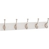 image:imageFranklin Brass Pilltop 1Pack 15 Coat Rack Wall Mount Matte BlackNickel Metal Hat Rack 3 Hooks Hook Rail for Clothes Towels Purses Bags Kitchen Entry Closet Organization B46715K218CPure White  Nickel