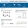 image:imageFranklin Brass Post 1Pack 27 Coat Rack Wall Mount White Hat Rack with 5 Hooks Mounted Hanging Hook Rail for Clothes Towels Purses Bags Kitchen Entry Closet Organization B48031K480RPure White  Matte Black