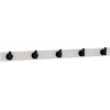 image:imageFranklin Brass Post 1Pack 27 Coat Rack Wall Mount White Hat Rack with 5 Hooks Mounted Hanging Hook Rail for Clothes Towels Purses Bags Kitchen Entry Closet Organization B48031K480RPure White  Matte Black