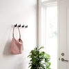 image:imageFranklin Brass Post 1Pack 27 Coat Rack Wall Mount White Hat Rack with 5 Hooks Mounted Hanging Hook Rail for Clothes Towels Purses Bags Kitchen Entry Closet Organization B48031K480RPure White  Matte Black